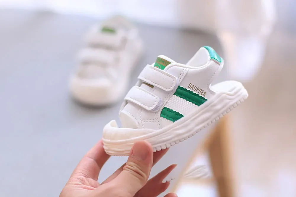 PU Leather Summer Sandals For Children 2024 Trend Fashion Boys Girls Beach Shoes Anti-slippery Soft-soled Toddler Shoes Footwear