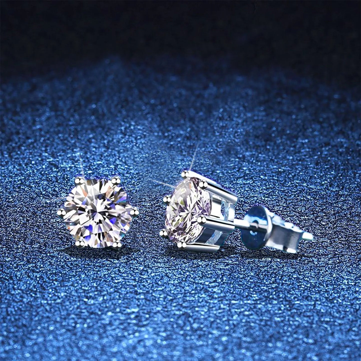 2ct 8mm Moissanite Earrings for Women Lab Grown Diamond Ear Studs 925 Sterling Silver Fine Jewelry Gift