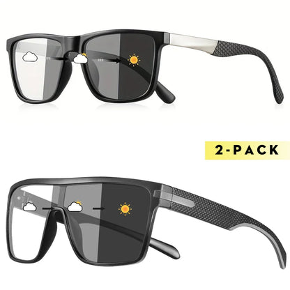 Fashion Photochromic Polarized Sunglasses Men Women Oversized Sun Glasses Male Night Vision Driving Goggles UV400