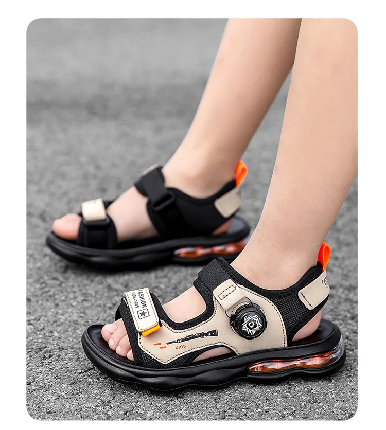 Summer New Air Cushion Sandals Children's Sports and Leisure Shoes Teenagers and Children Outdoor Water Beach Quick Drying Shoes