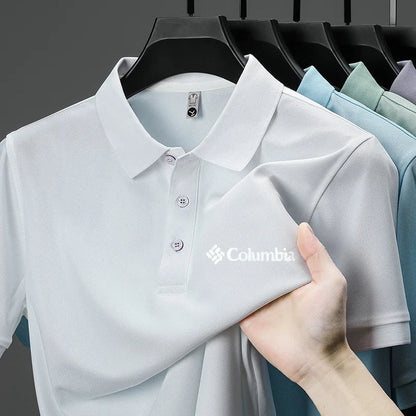 High End Brand New Men's Lapel Polo Shirt Summer Exquisite Letter Print Short Sleeve T-Shirt Business Leisure Fashion Men's Wear