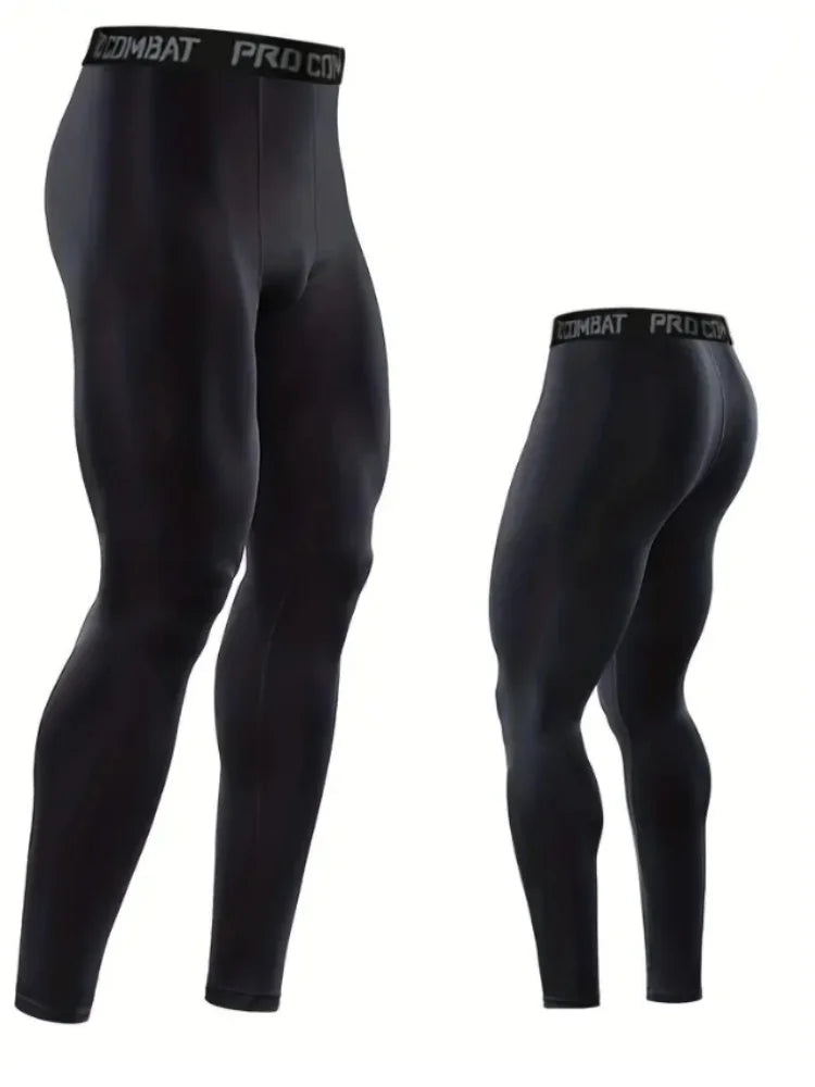 Men Compression Tight Leggings Running Sports Male Gym Fitness Jogging Pants Quick Dry Trousers Workout Training Yoga Bottoms