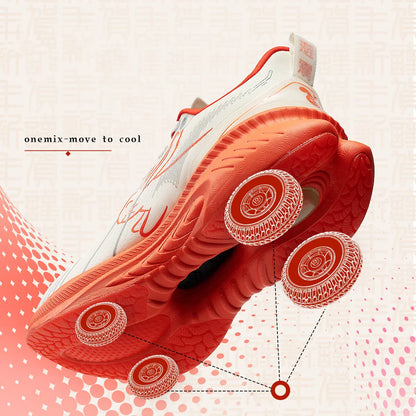 Tênis de Corrida ONEMIX Refletivo Vermelho Amortecedor Elite Aumento de Altura Tênis Esportivo para Caminhada ao Ar Livre Respirável em Mesh Masculino
