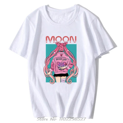 Anime Graphic T Shirts Men's Clothing Y2k Loose Casual Women's Short Sleeved Tee Tops Summer 2025 Unisex