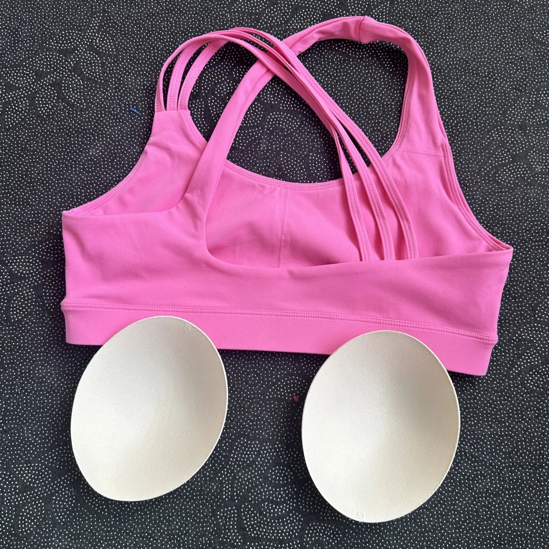Solid Color Gym Yoga Set Short Legging Cross Back Shoulder Strap Sport Bra Tracksuit Women Suit Comprehensive Training Athletic