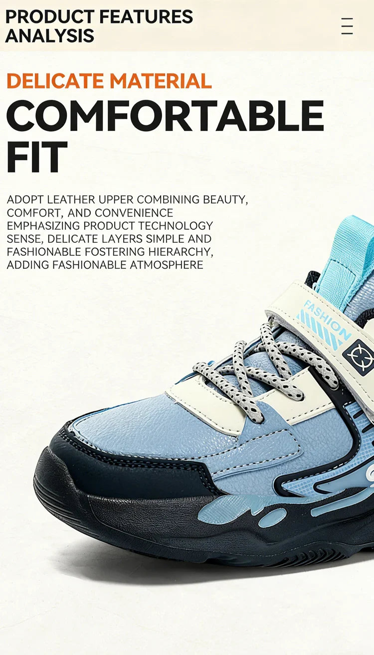 Children Basketball Shoes Trendy Comfortable Outdoor Training Anti Slip Wear-resistant Fashion Running Shoes for Kids Size 28-39