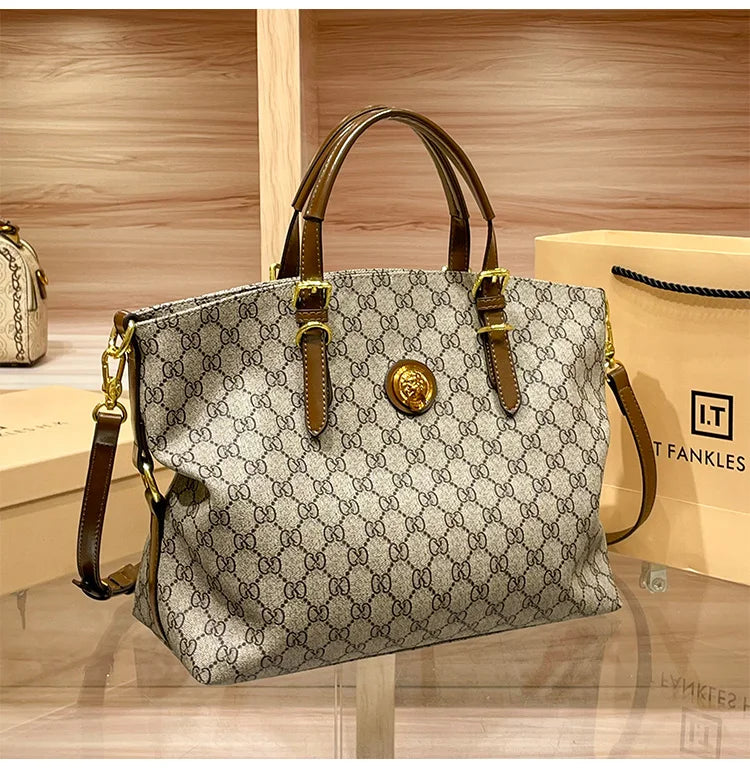 Ladies' light luxury handbag 2025 new high-end designer fashion retro handbag shoulder bag large capacity crossbody bag tote bag