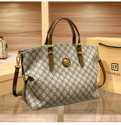 Ladies' light luxury handbag 2025 new high-end designer fashion retro handbag shoulder bag large capacity crossbody bag tote bag