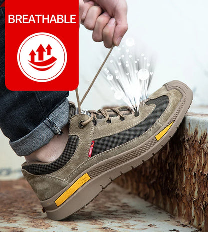 Man Safety Shoes Puncture-Proof Work Sneakers Lightweight Work Shoes Men Steel Toe Shoes Safety Boots Indestructible Shoes