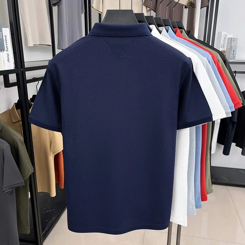 Brand Design Men's Polo Shirt Lapel Short Sleeve T-Shirt Summer New Exquisite Dog Embroider Fashion Business Handsome Men's Wear