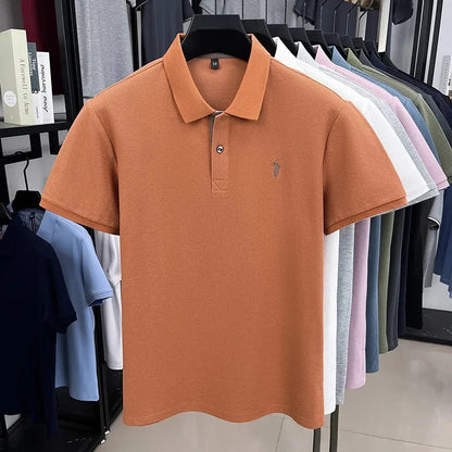 Luxury brand 100% cotton short sleeve polo shirt summer new trend Paul pony embroidery T-shirt business golf casual men's wear