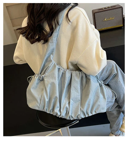 Hot Selling Fashion Nylon Pleated Women's Crossbody Bag 2026 New Casual Trend Versatile Large Capacity Tote Women's Shoulder Bag