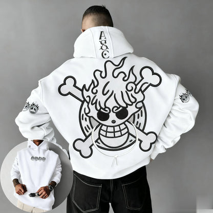 Oversized One Piece Anime Hoodie Men Women Pullover Sweatshirt Cartoon Graphic Print Streetwear Casual Autumn Winter Y2k Clothes