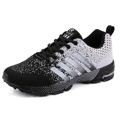 Men's and women's flying mesh surface spring summer breathable casual sports shoes flat vulcanized couple running big size48