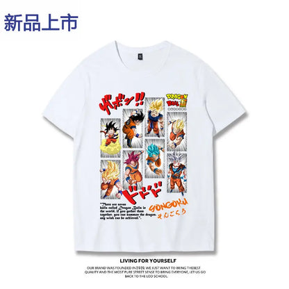T-shirt Sun Wukong Vegeta Demon Buo Frisa Super Trendy Versatile Summer Short Sleeve Men's Fashion Top