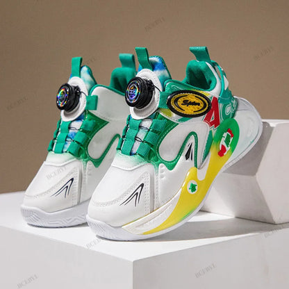 Baby Boys Summer Hot Sale Fashion New Soft Thick Sole Basketball/Football Sneakers Thick Sole Kids Sports Vulcanized Shoes