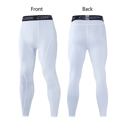 Men's Compression Pants for Running Cycling Basketball Soccer Elasticity Sweatpants Fitness Tights Legging Trousers Rash Guard