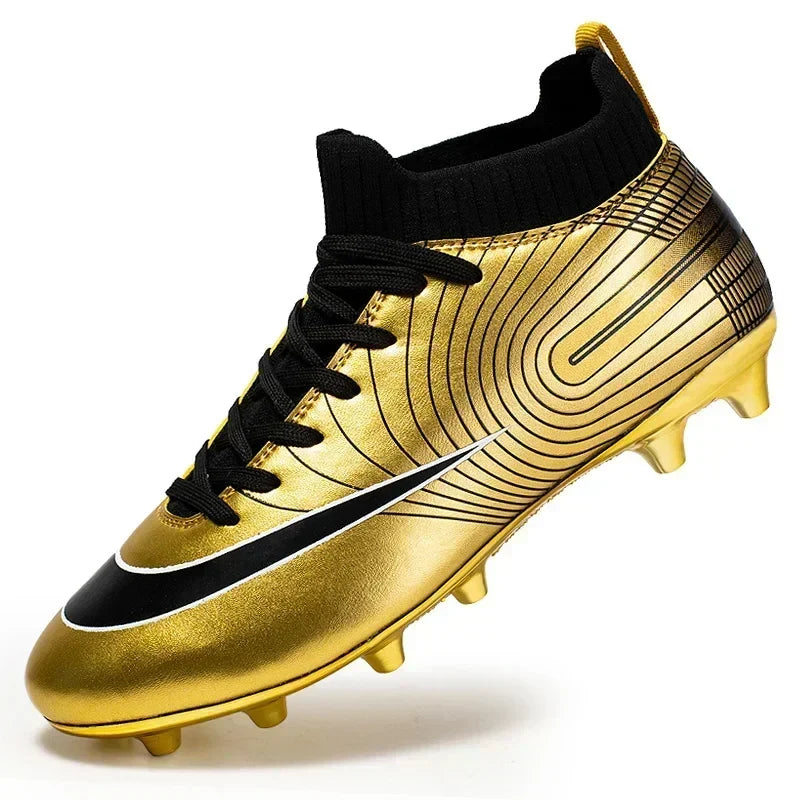 Men Soccer Shoes Ankle Outdoor Long Spikes Football Boots TF Professional Grass Cleats Unisex Football Shoes Chuteira Society