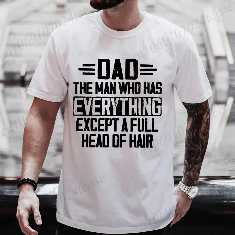 Men Funny Dad T Shirt T-Shirts Clothing Casual Short Sleeve Graphic Printed Tees Fashion Hip Hop Streetwear Father Gift Tops