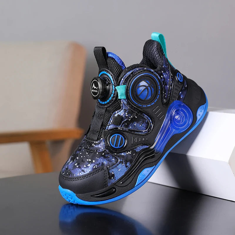 Children's Basketball Shoes Outdoor Anti-slip Cushioned Sneakers Boys Girls Ankle Support Basketball Combat Boots Athletic Shoes