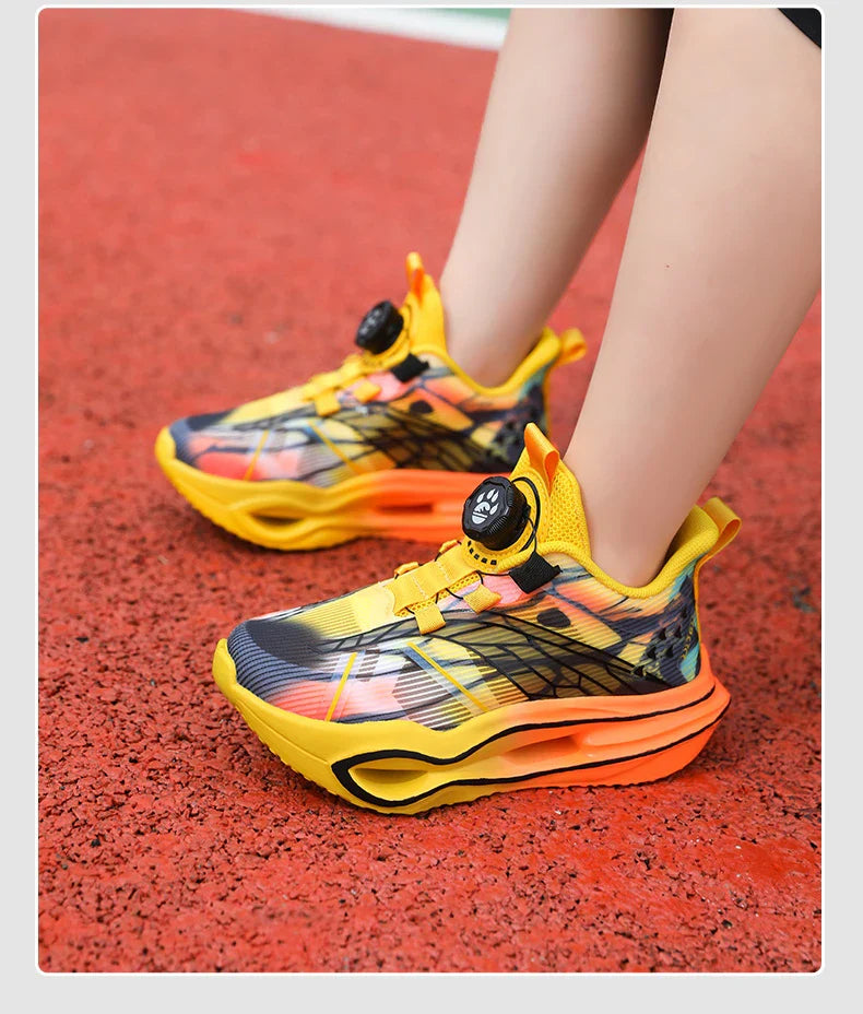 Children‘s Basketball Shoes Cushioned Sneakers Non-slip Breathable Running Shoes Lace-up Boys Girls Athletic Shoes Tennis Shoes