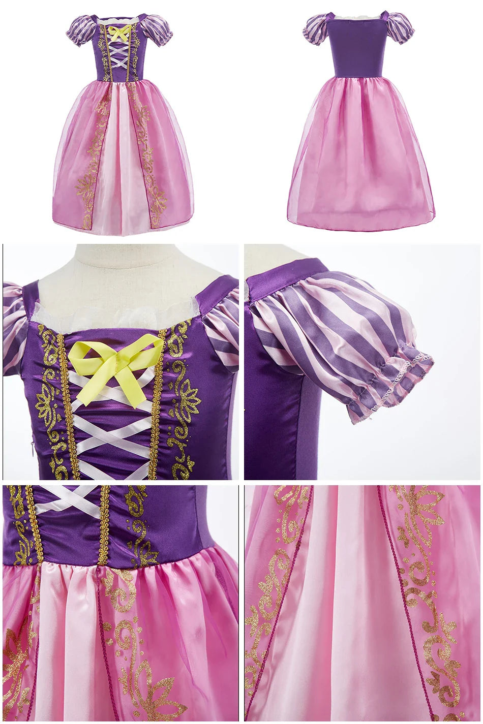 Children Belle Anna Rapunzel Clothing Kids Princess Ball Clothes Kids Performance Cosplay Costume Girls Birthday Luxury Dress Up