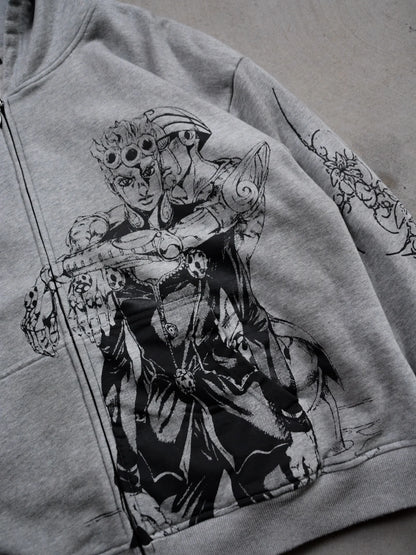 Harajuku Jojo Bizarre Adventure Zip Up Hoodies Oversized Mens Womens Zipper Hoodie Hip Hop CoupleS Y2k Street Sweatshirt