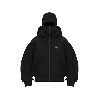 Men's Balaclava Zip Hoodie Winter Warm Casual Sweatshirt With Hooded Face Mask Zipper Design Sports Jacket Outdoor Activities