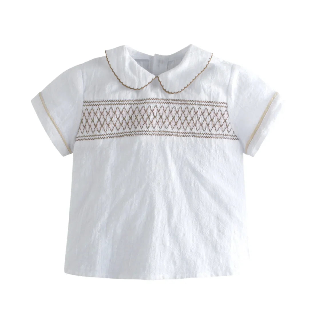 6 Months-4 Years Toddler Boy Summer Outfit Top with Shorts 2PCS Spanish Clothes Baby Infant Cotton Daily Gentleman Boutique Set
