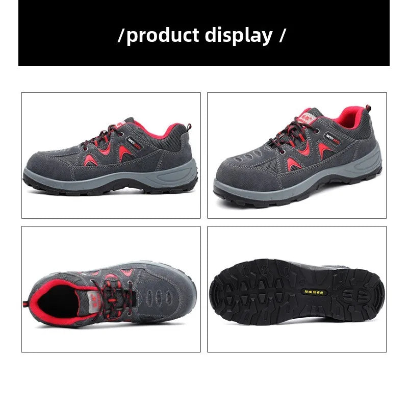 Steel Toe Safety Shoes Labor Protection Anti Smashing & Piercing Comfortable And Secure Work Footwear