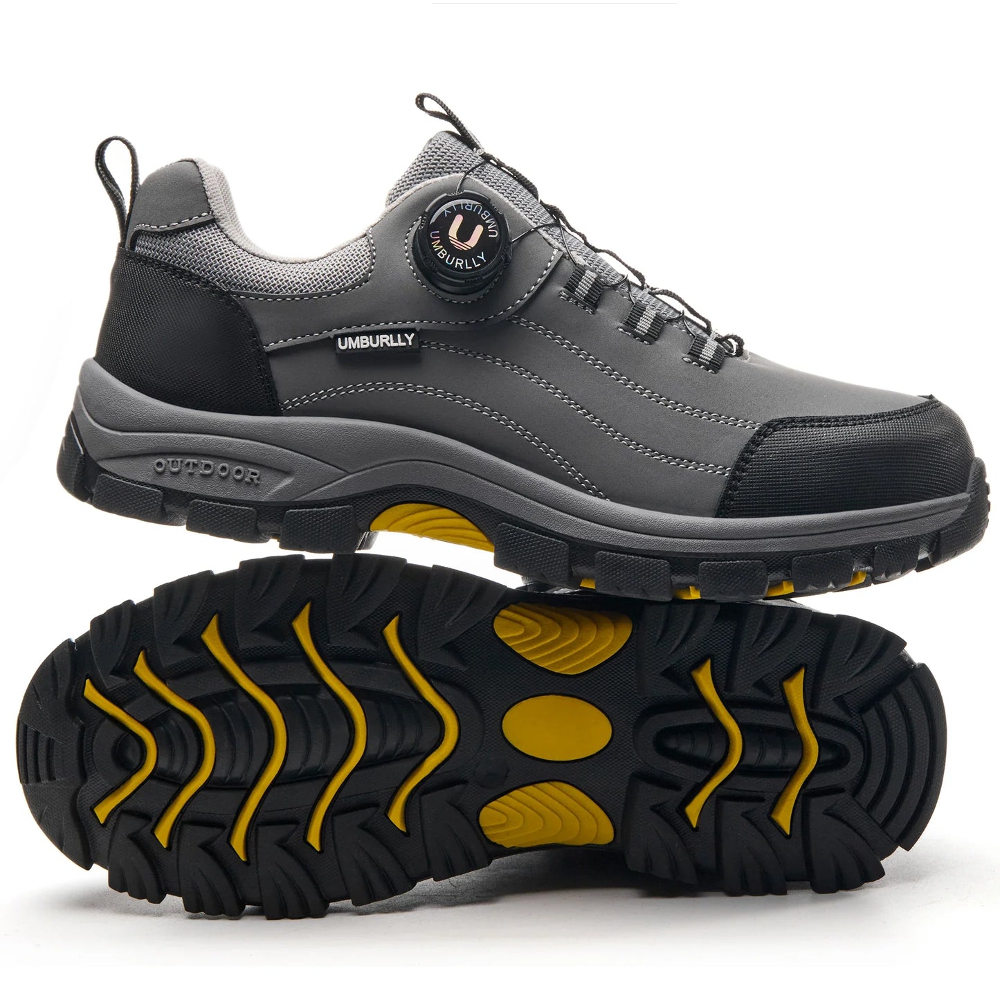 Men's Steel-Toed Safety Shoes With Anti-Crush, Anti-Puncture And Anti-Slip Soles, Fashionable Button Industrial Work Shoes