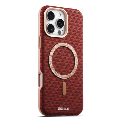For Magsafe Magnetic Solid Color Triangle Pattern Phone Case for iPhone 17 Pro Max 15 13 14 16 Pro Max Bumper Back Cover