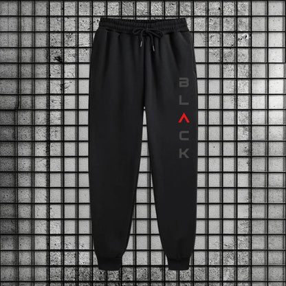 2025 New Arrival Men's Tracksuit Black Letter Print Sweatshirt + Pants Urban Causal Fashion Sportswear Fall/winter Sports Suit