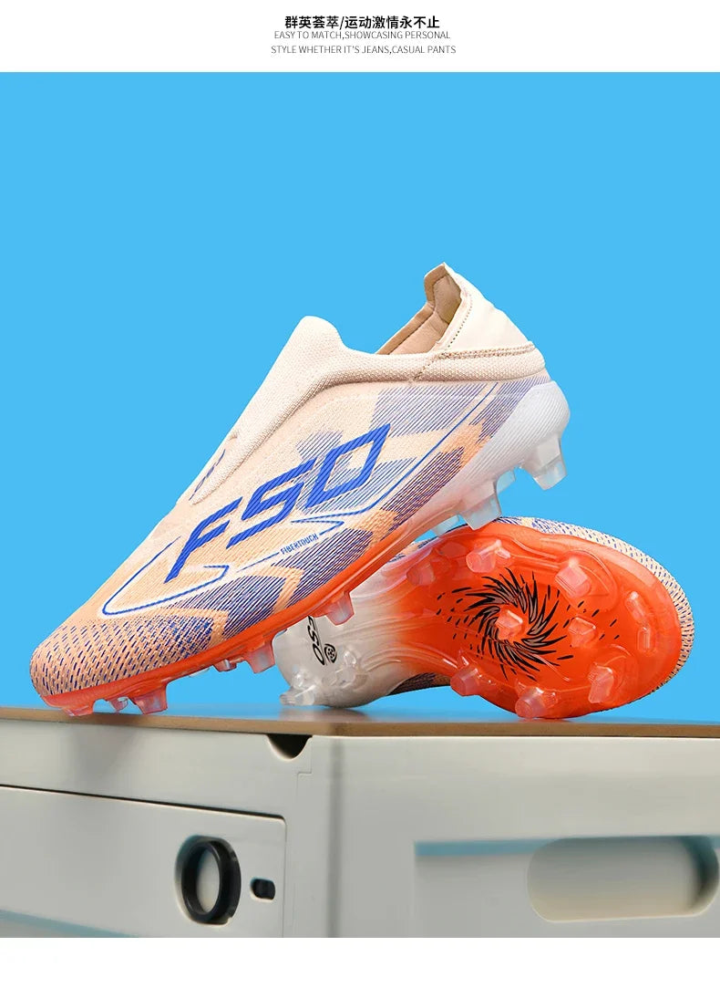 New Men Football Boots High-quality Soccer Shoes Sneakers Match Indoor Non-Slip Grass Cleats Mid-top Light Hot-selling Outdoor