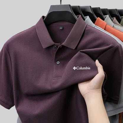 100% pure cotton summer new men's short sleeved polo shirt comfortable and breathablehigh-end brand designer embroidered T-shirt