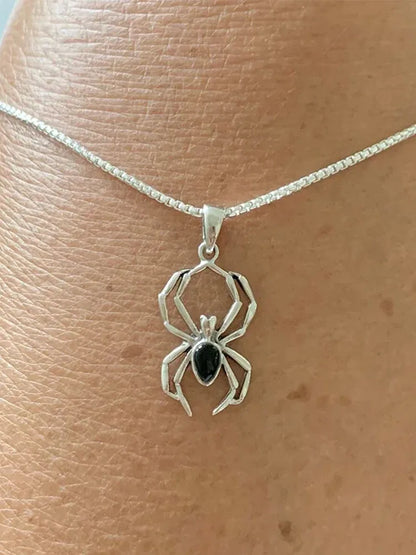 Spider Pendant Necklace for Women/Men Punk Animal Necklaces Unisex Lover Neck Accessories Creative Gift Hip Hop Jewelry