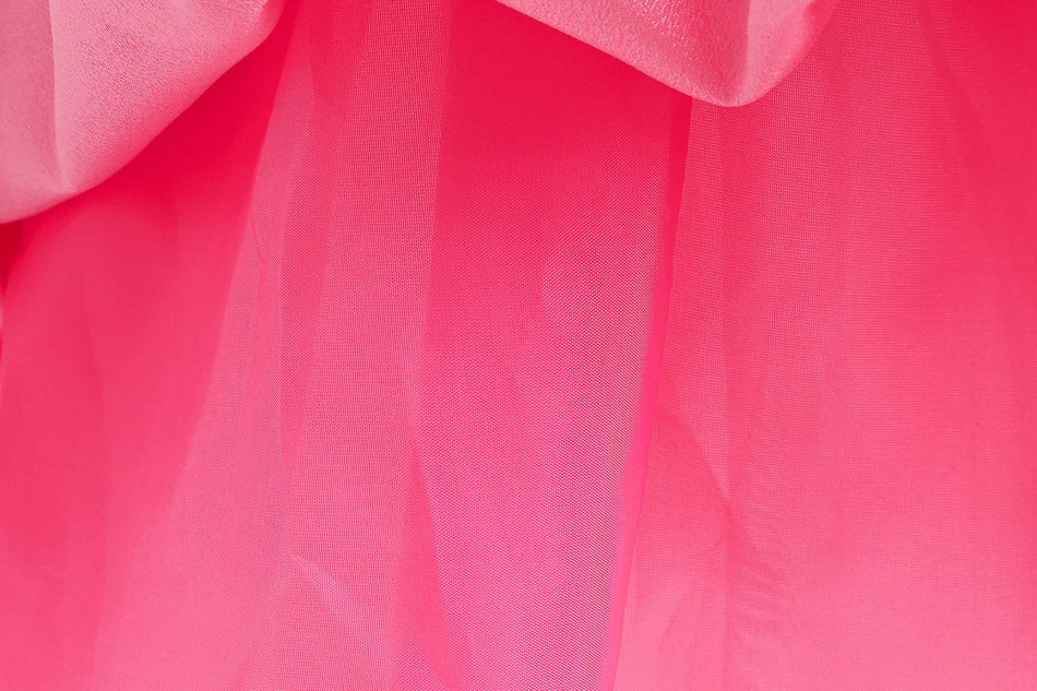 Fantasia de Princesa Pêssego com Luz LED Colorida para Aniversário de Criança Jogo de Roleplay Vestido de Menina para Halloween Festival Rosa Renda 2-9 Anos C