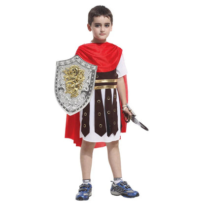 Children's Knight Costume Cosplay Performance Dress Party European Knight Armor Medieval Royal Castle Defender Armor