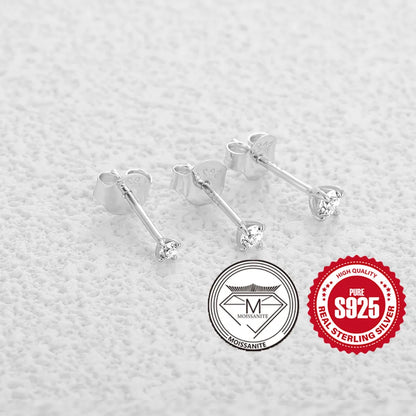 0.5-1.2 Carat D Color Moissanite Ear Stud Earrings For Women 925 Sterling Silver Sparkling Piercing Earring Fine Jewelry