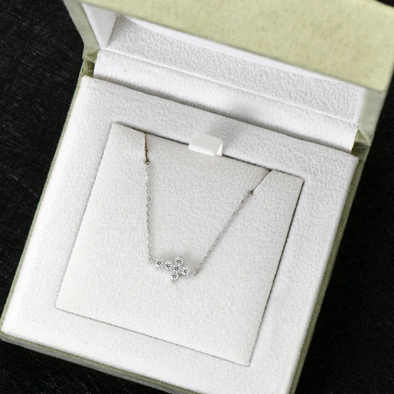 Full 0.06CT 2.5mm D Color Moissanite Jesus Cross Link Bracelet for Women S925 Silver Pass Diamond Test 0.36cttw Bracelets