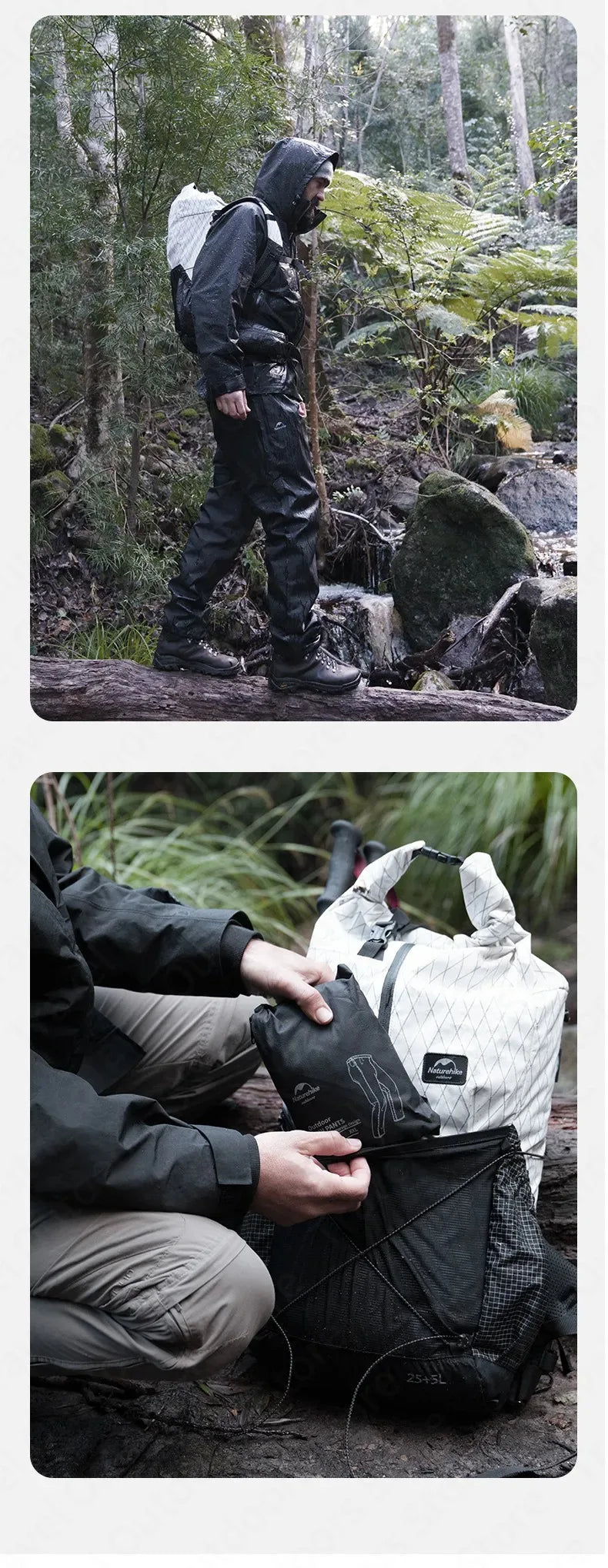 Naturehike Rainproof Pants Outdoor Hiking travel Waterproof Breathable Fishing Pants Ultralight Portable Windproof Camping Pants