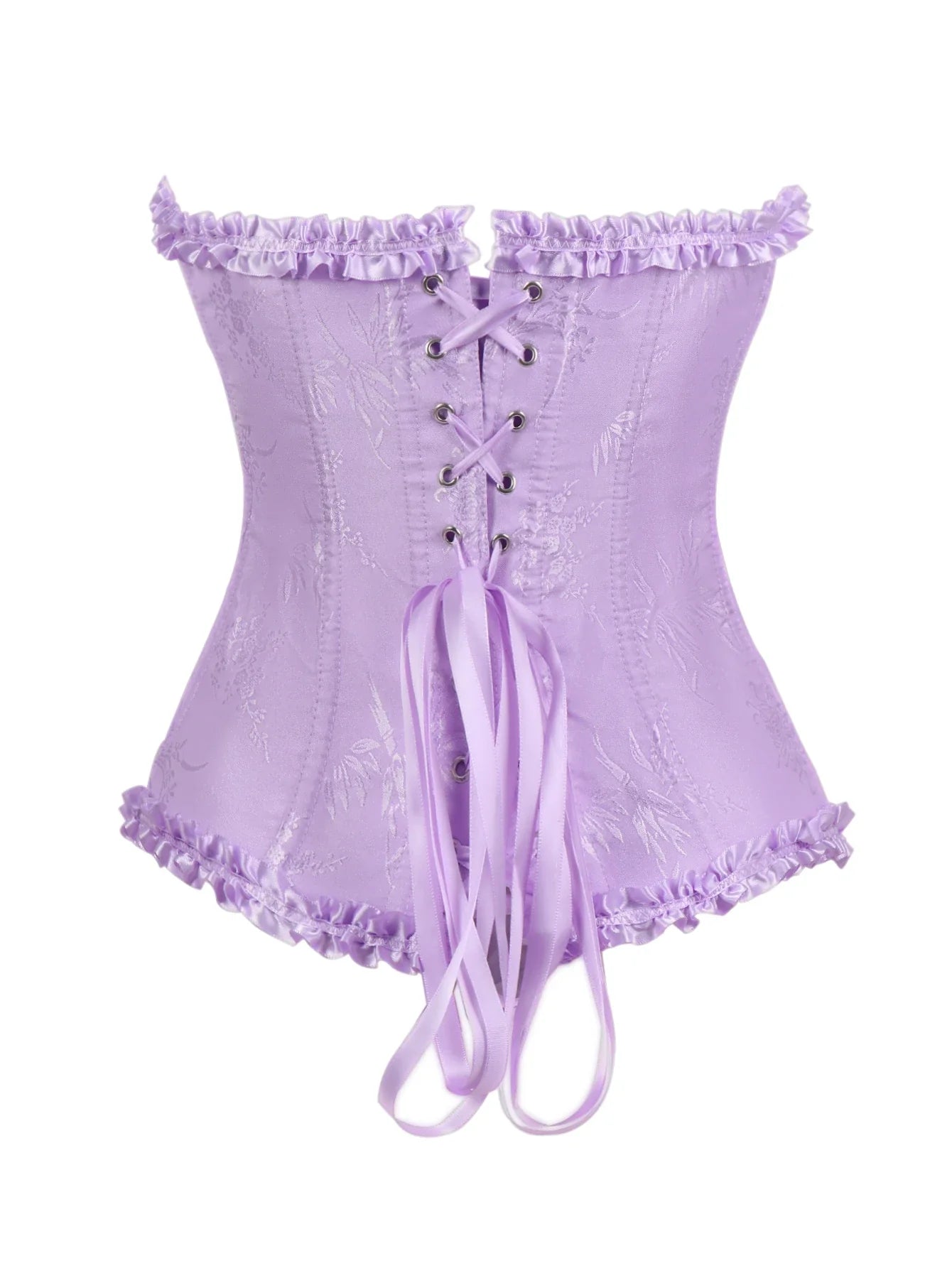 The pleated lace corset is suitable for ladies to wear over it as a court shaping top