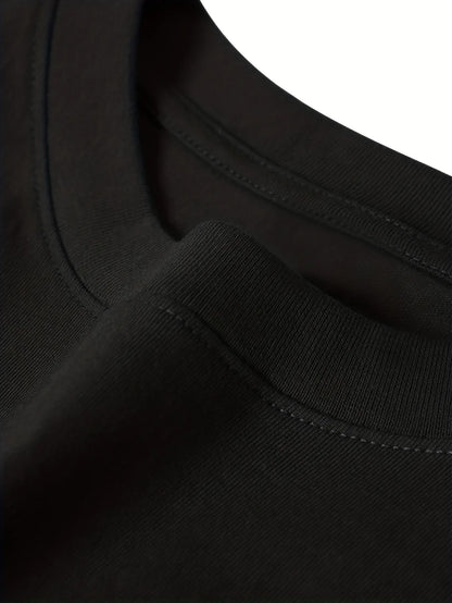 Men's 100% pure cotton loose and comfortable sports and leisure California letter printed round neck long sleeved T-shirt top