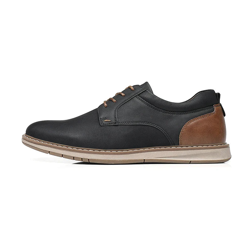 Shoes For Men Spring/Summer Pu Leather Breathable Casual Shoes Lace up Office Style Business Men's Sneaker