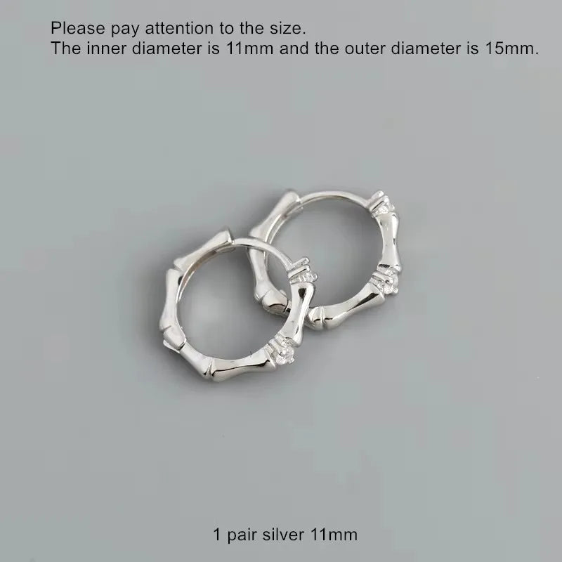 925 Sterling Silver Earring Colorful Dripping Oil Material Ear Ring Ear Buckle Rhombus Shape Trend Wild Girl Women Boy Ear Jewel