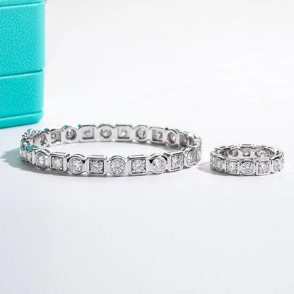 3.5mm D Color Moissanite Wedding Band Women Ring Eternity Rings 925 Sterling Silver Rings For Men Customized Jewelry