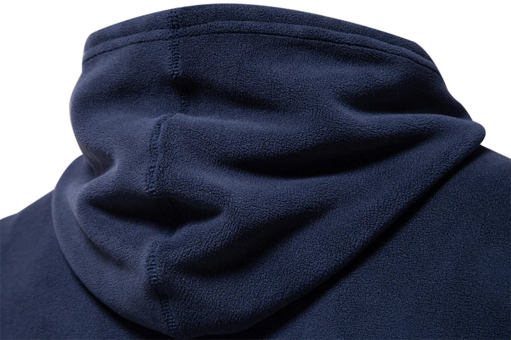 Mens Winter Solid Fleece Hoody High Quality Warm Casual Drawstring Hat Sweatshirt Soft Shell Hoodies for Men