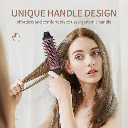 Curling lron Brush 2 in 1 Electric Hair Comb Negative lon Hair Dryer Styling Appliances Portable Professional Hair Strai