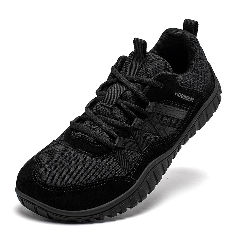 Unisex Wide Toe Sneakers Mesh Breathable Walking Shoes Non Slip Lace Up Sneakers
