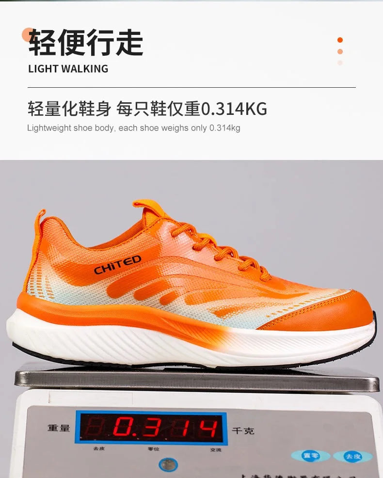 Soft-soled non-slip safety shoes four seasons models men's anti-smash anti-puncture steel head safety shoes new models